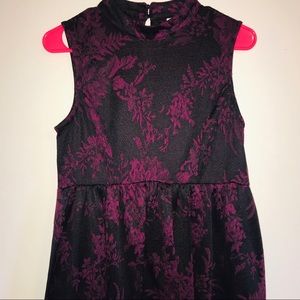 Xhilaration Black and Purple Floral Dress